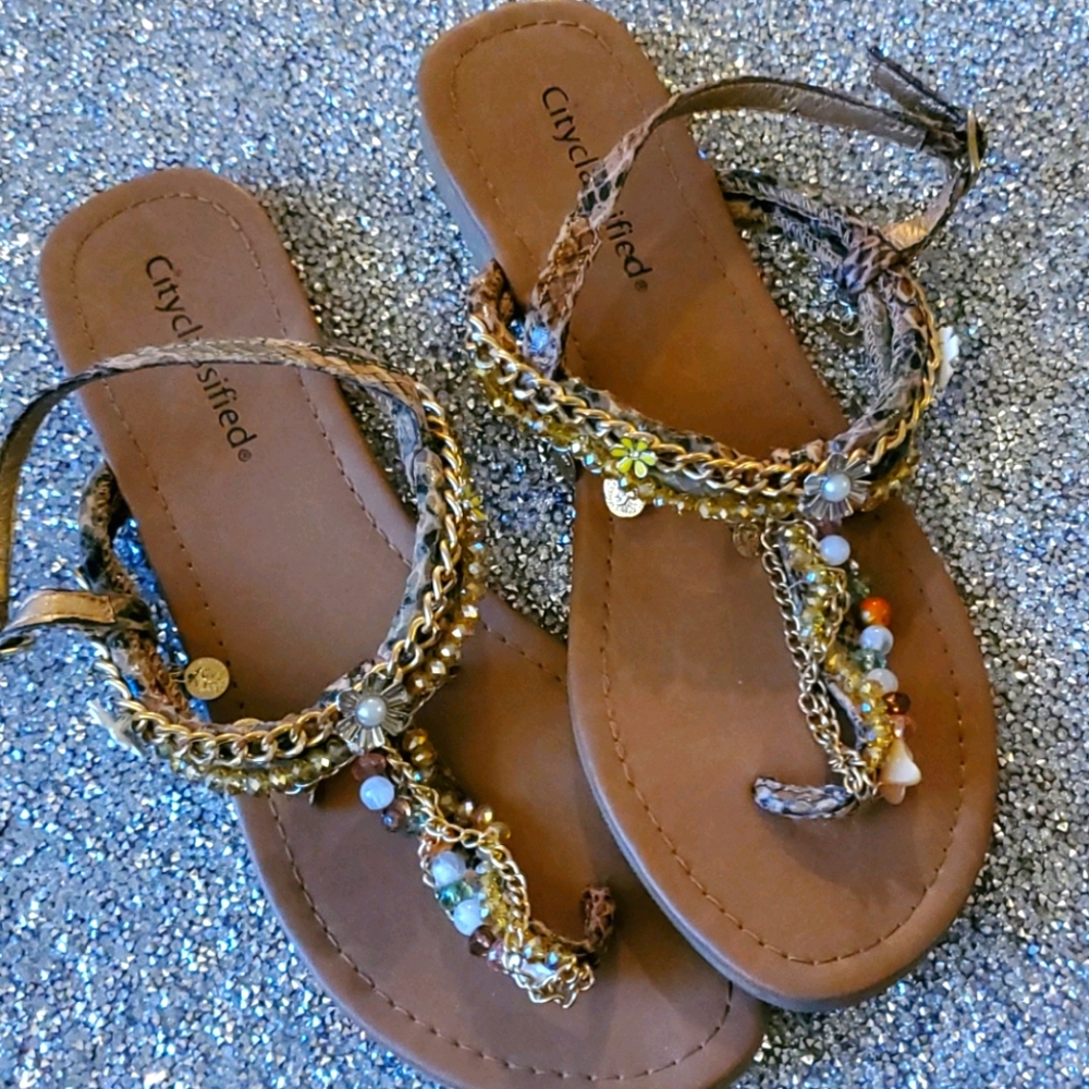 Beaded sandals